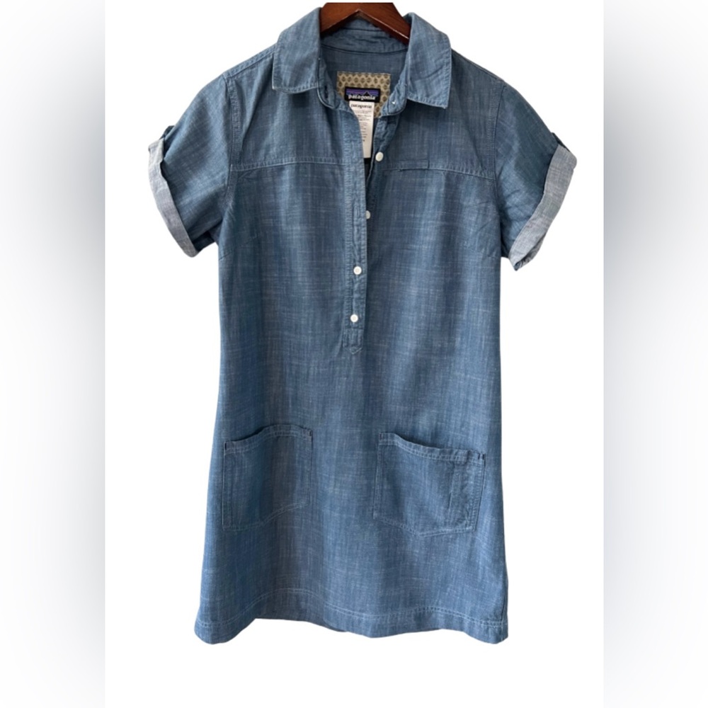 Patagonia Women’s Denim Pullover Dress Size 8